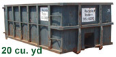 20 cubic yard bin